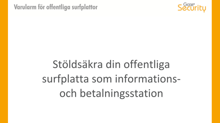PDF: Stöldsäkra din offentliga surfplatta som informations- och betalningsstation
