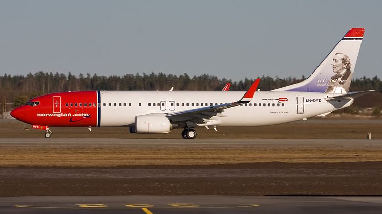 H.C. Andersen på nyt Norwegian-fly 