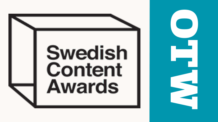 Prisregn över OTW på Swedish Content Awards