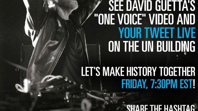 PREMIÄR AV NYA DAVID GUETTA VIDEON PÅ FN BYGGNADEN