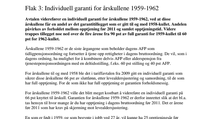 Flak avtale OfTP - individuell garanti 1959-62  notat 3
