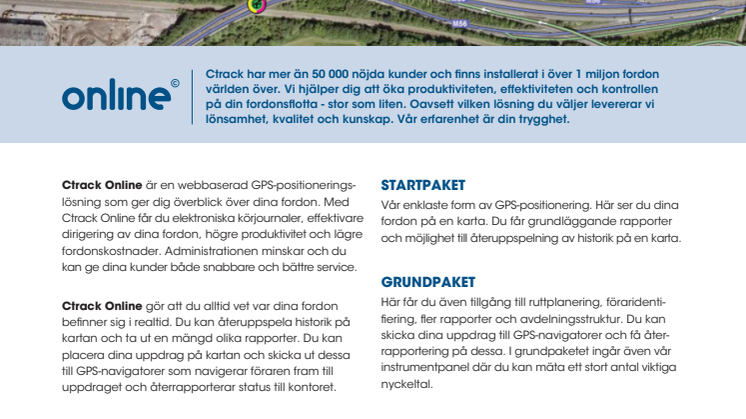 Ctrack Online GPS-positionering