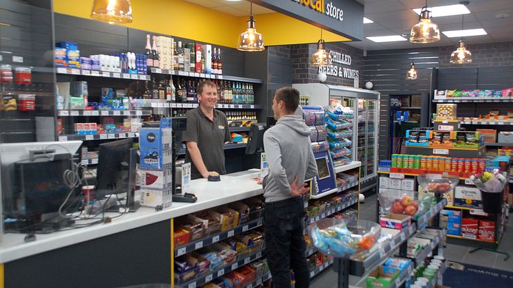 Serving customers at Nisa store, Elstree & Borehamwood