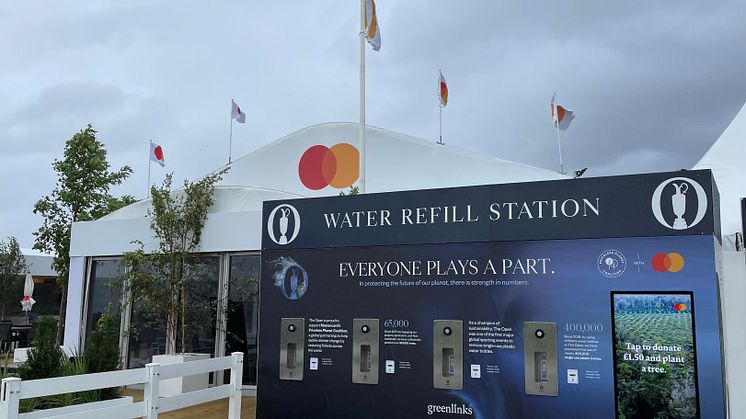 Bluewaters innovativa vattenstation på plats vid den British Open 2023 