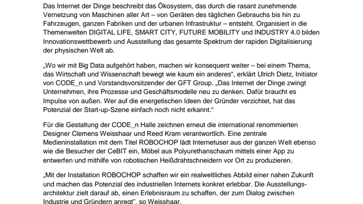 CODE_n im Zeichen des Internet der Dinge