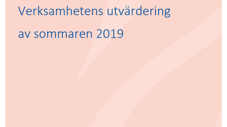 Verksamhetens utvärdering av sommaren 2019