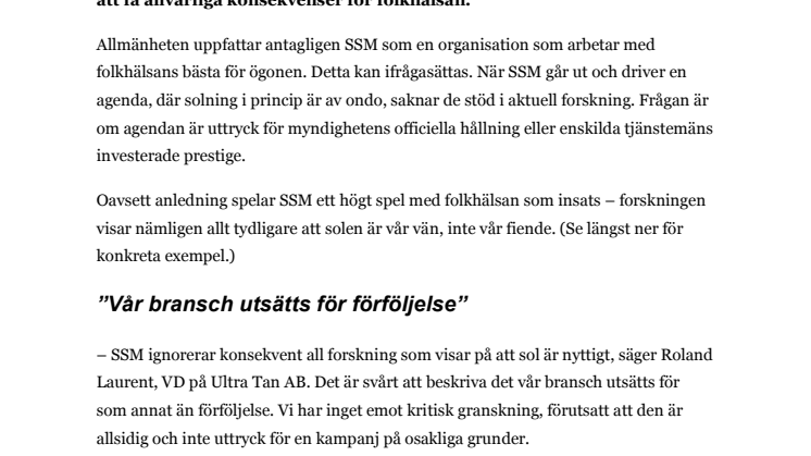 Strålskyddsmyndighetens uppdrag är felformulerat