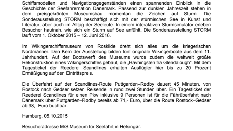 Mit Scandlines das maritime Dänemark entdecken