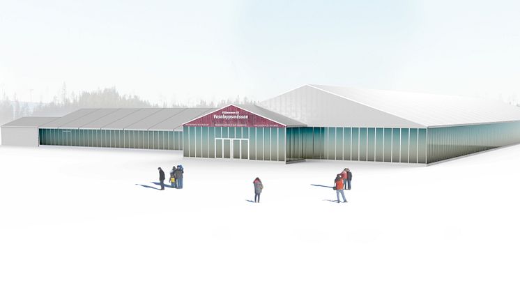 Nu byggs Vasaloppsmässan vid målet i Mora