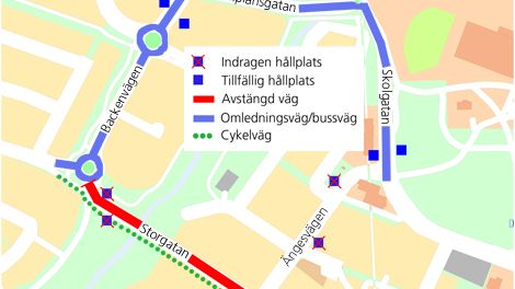 Storgatan över Tvärån tillfälligt avstängd 19 augusti - 29 september