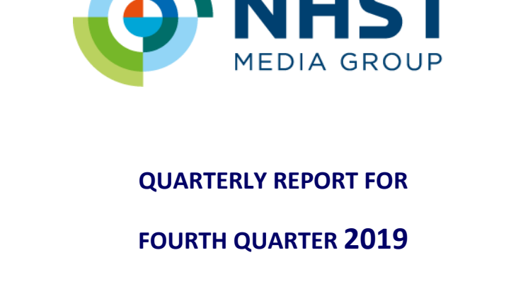 NHST Media Group - Quarterly Report 4th quarter 2019