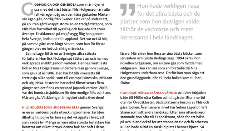 Selma Lagerlöf och Nils Holgersson