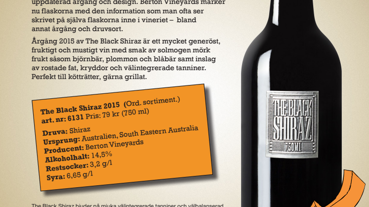 The Black Shiraz- "den lilla svarta"