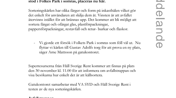 Lätt att göra rätt - nu på Gustav Adolfs Torg