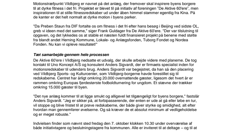 Naturskønt motionstræfpunkt