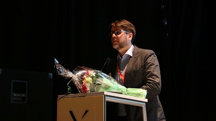 NY LEDER I AF: Nils Kristian Klev takker for tilliten fra scenen. Foto: Vilde Baugstø.