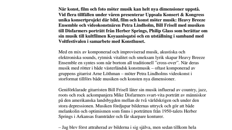 Musik och bilder skapar nya dimensioner i Uppsala Konsert & Kongress
