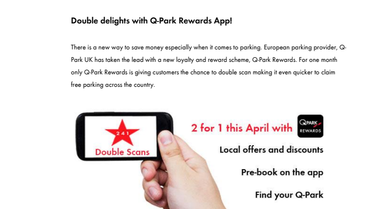 Double delights with Q-Park Rewards App! 