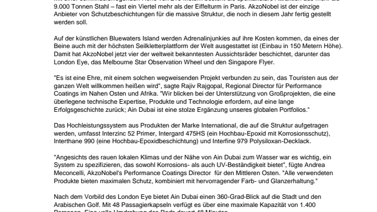 Augen auf für rekordverdächtige Attraktion beschichtet durch AkzoNobel 