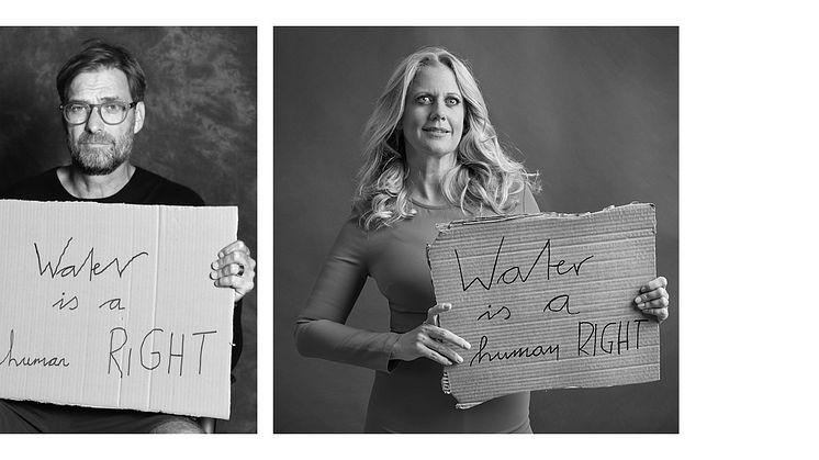 Jürgen Klopp und Barbara Schöneberger für die Viva con Agua Kampagne #waterisahumanright