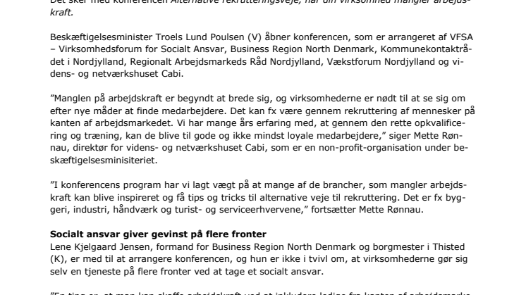 Aalborg lægger rammer til konference om vækst og socialt ansvar