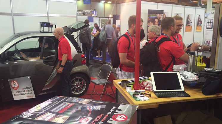 BADS-Stand mit Fahrsimulator und Crash-Bar