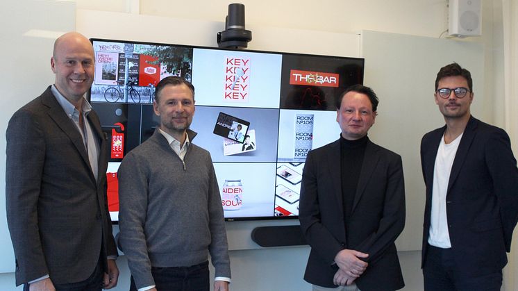 BWH Hotel Group har indgået en samarbejdsaftale med hoteloperatøren CIC Hospitality. Fra venstre: Johan Michelson og Andreas Gottlieb, BWH Hotel Group. Matthias Tanski og Thomas Furulund, CIC Hospitality