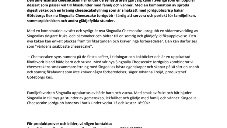 Singoalla presenterar: Världens snabbaste cheesecake