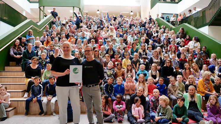 Jorid Jotangen, ordførere Melhus kommune og Tormod Lien, markedsrådgiver Miljømerking