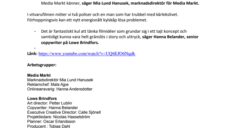 Media Markt räddar äktenskap med nya vitvaror.