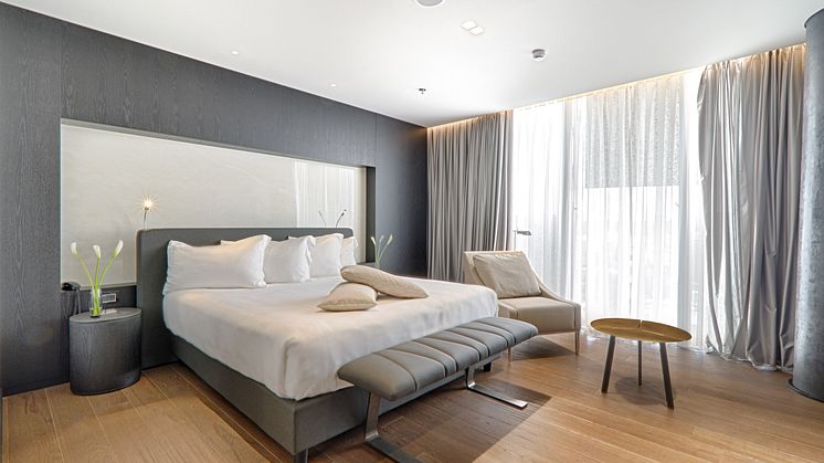 Elegant rooms at the new Maritim Hotel Plaza Tirana in Albania. 