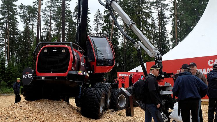 Nya skördaren Komatsu 901 XC hade världspremiär på Elmia Wood.
