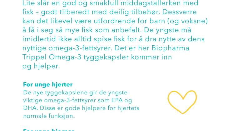NYHET: Omega-3 med fruktsmak for barn