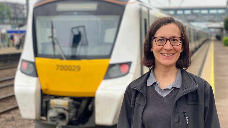 Christine Mariani, driver of the first Sevenoaks to Welwyn Garden City service