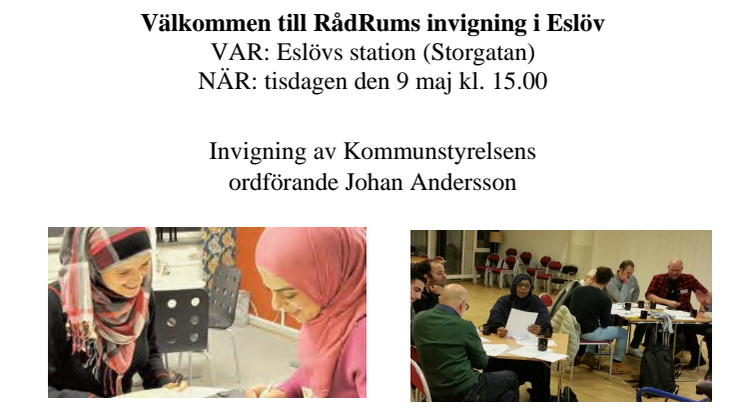 RådRum - rådgivning till nyanlända i Eslöv