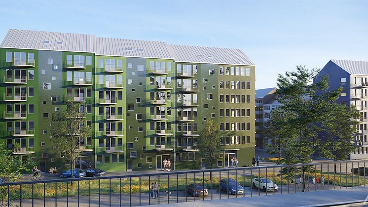 Vy från pendeltågsstationen. 