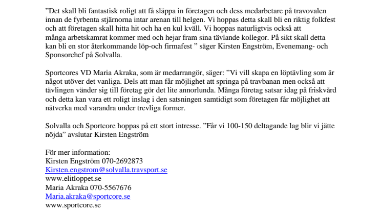 Solvalla arrangerar en tävlingsdag utan hästar