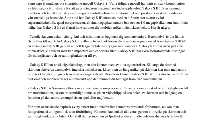 Samsung avtäcker nästa generation smartphone – Galaxy S III