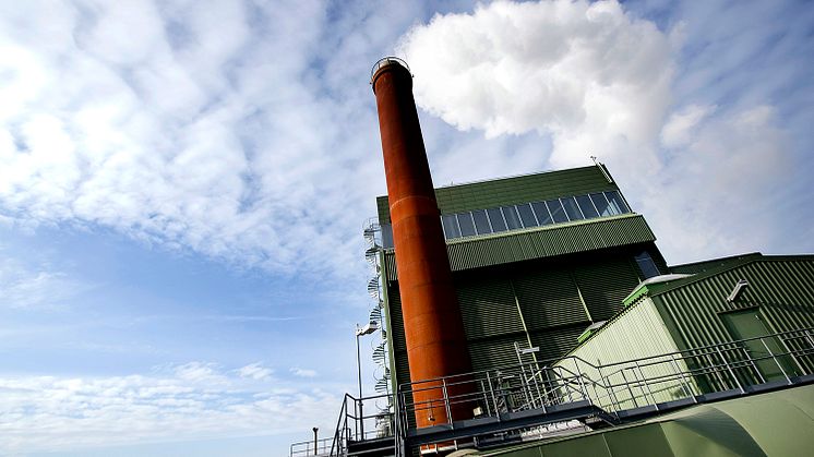 Jämtkrafts kraftvärmeverk i Lugnvik utanför Östersund. Foto: Jämtkraft
