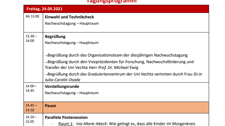 18. Jahrestagung der Nachwuchswissenschaftler*innen der Kommission Pädagogik der frühen Kindheit in der Sektion Sozialpädagogik und  Pädagogik der frühen Kindheit der DGfE