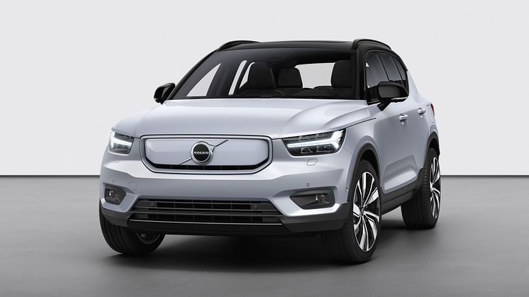 XC40 Recharge Twin Glacier Silver Front