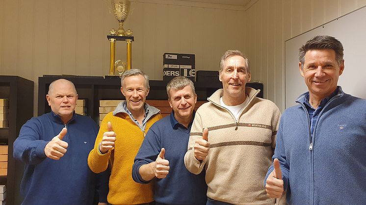 Robert Braathen, Roar Borge, Stein Terje Nesheim, Svein Kristiansen och Lars Strøm.