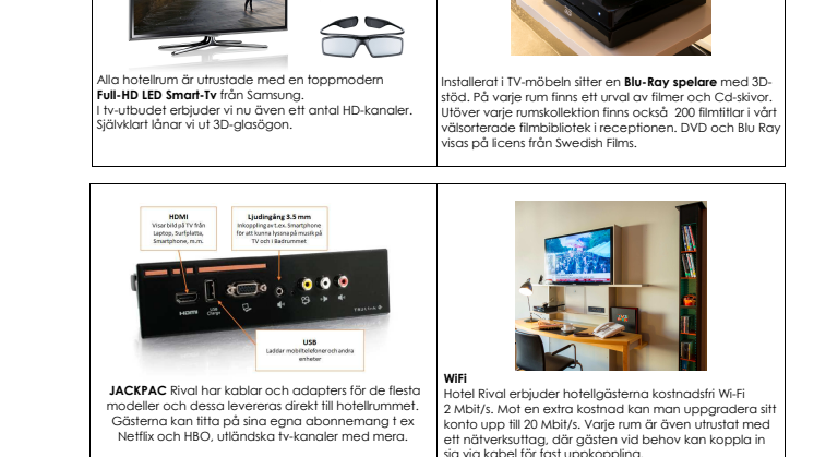 Smart tv och Blu Ray på Rival