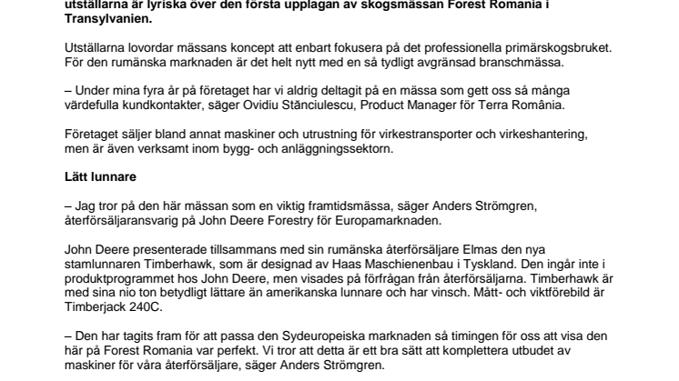 Succédebut för Forest Romania