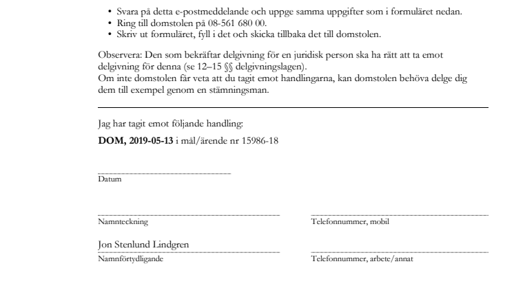 Förvaltningsrättens beslut