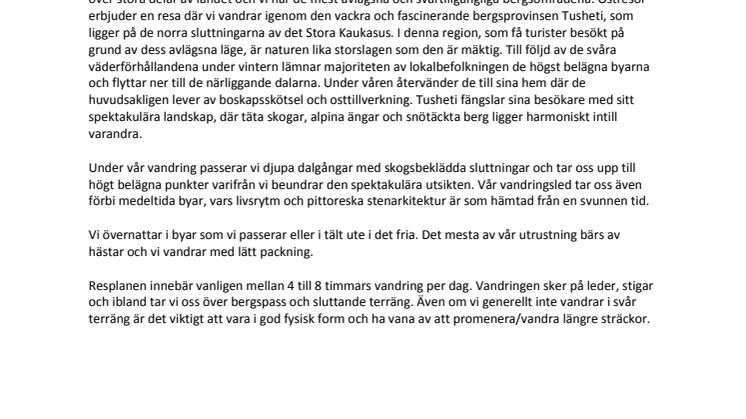 Vandring i Georgien - ett perfekt sätt att uppleva landets hänförande natur