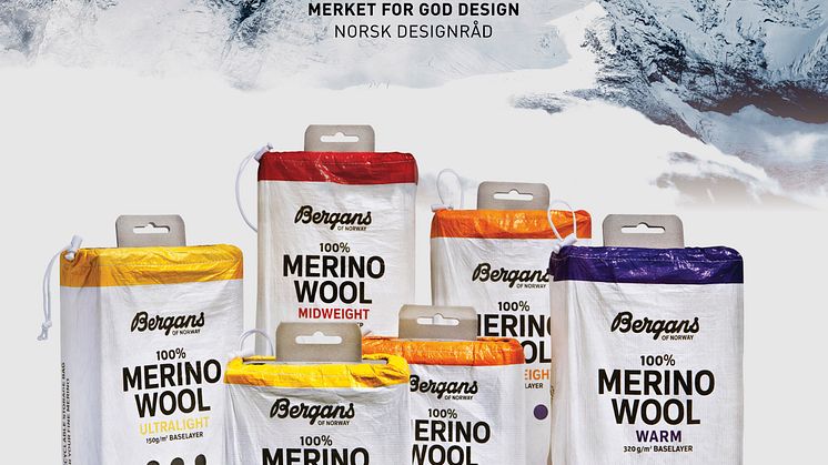 Bergans står til gull på ull(embalasje) - vant Merket for God Design