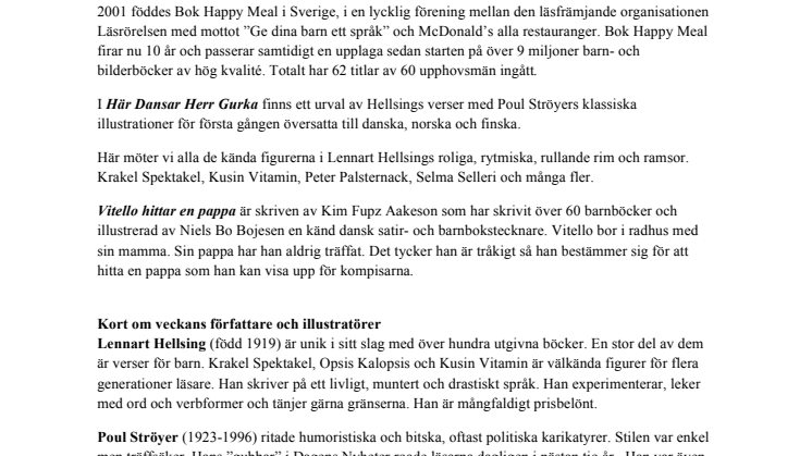Här dansar Herr Gurka och Vitello på menyn