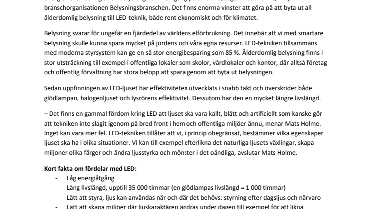 Nobelprisaktuella LED ett genombrott för energieffektiv belysning