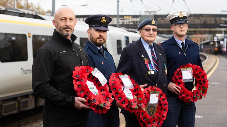 Railway and RAF personnel join together to honour military veterans